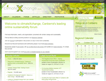 Tablet Screenshot of canberra.climatexchange.org.au